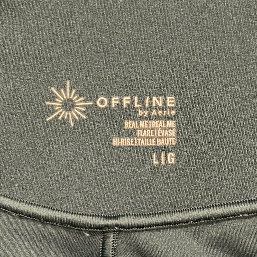 Womens OFFLINE By Aerle Real Me Flare High Rise, Size Large - Picture 5 of 9